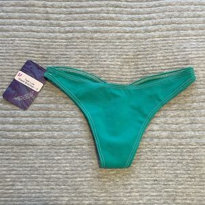 Freedom Rave Wear teal low waist brazilian bottoms